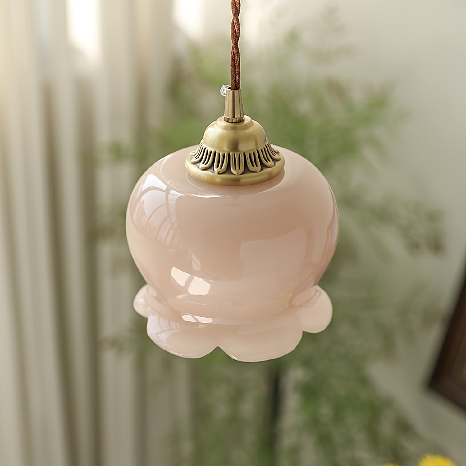 Veloza Brass & Resin Glam Pendant Lamp