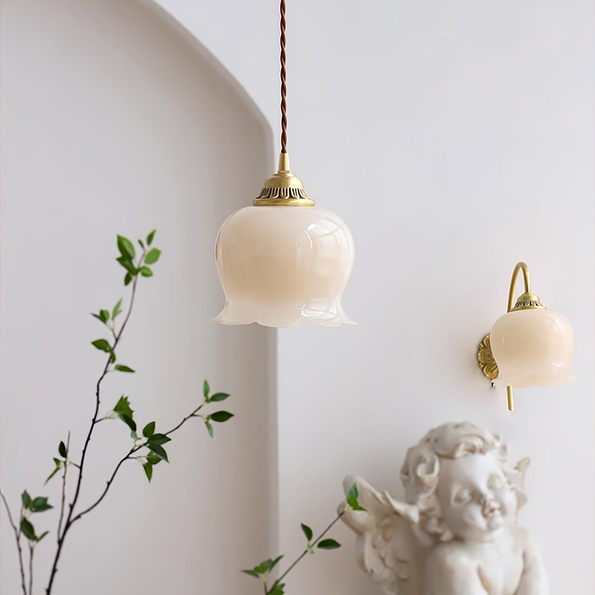 Veloza Brass & Resin Glam Pendant Lamp