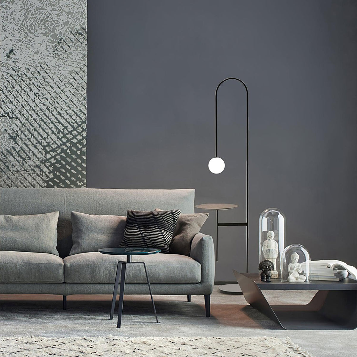 Celonce Glass Minimalist Floor Lamp
