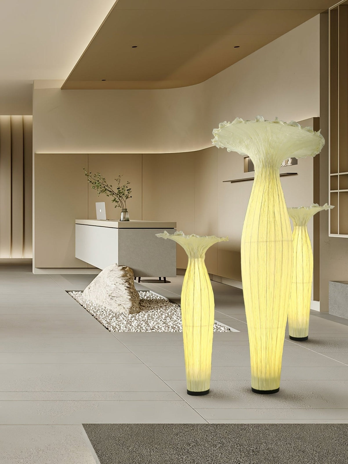 Zarinir Organic Fabric Floor Lamp