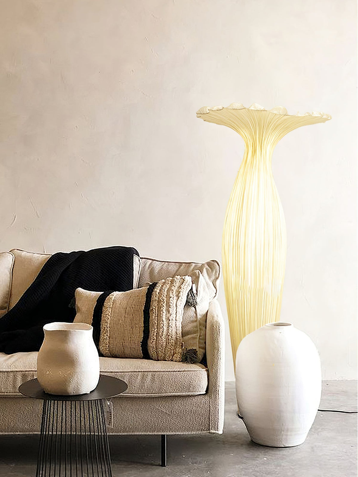 Zarinir Organic Fabric Floor Lamp