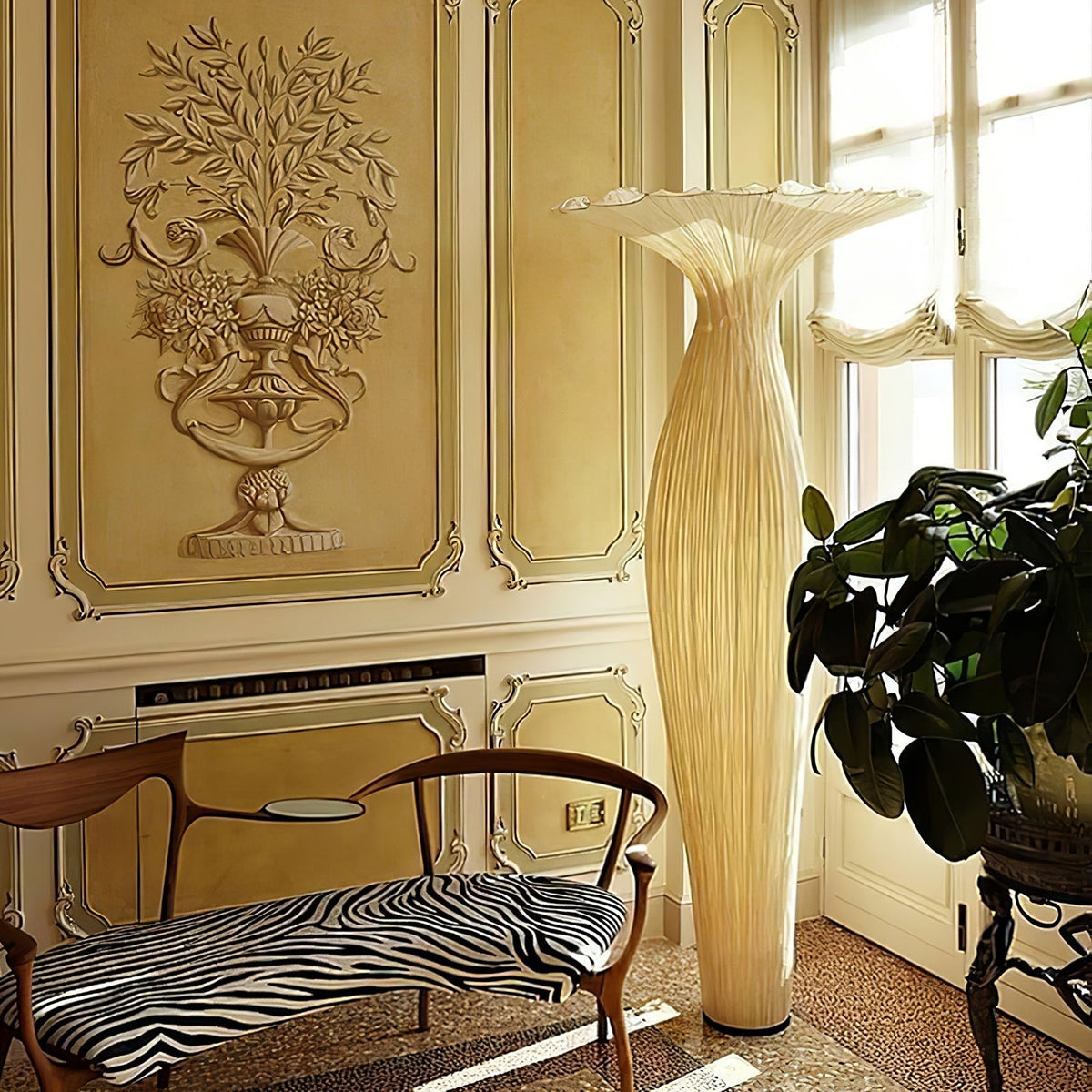 Zarinir Organic Fabric Floor Lamp