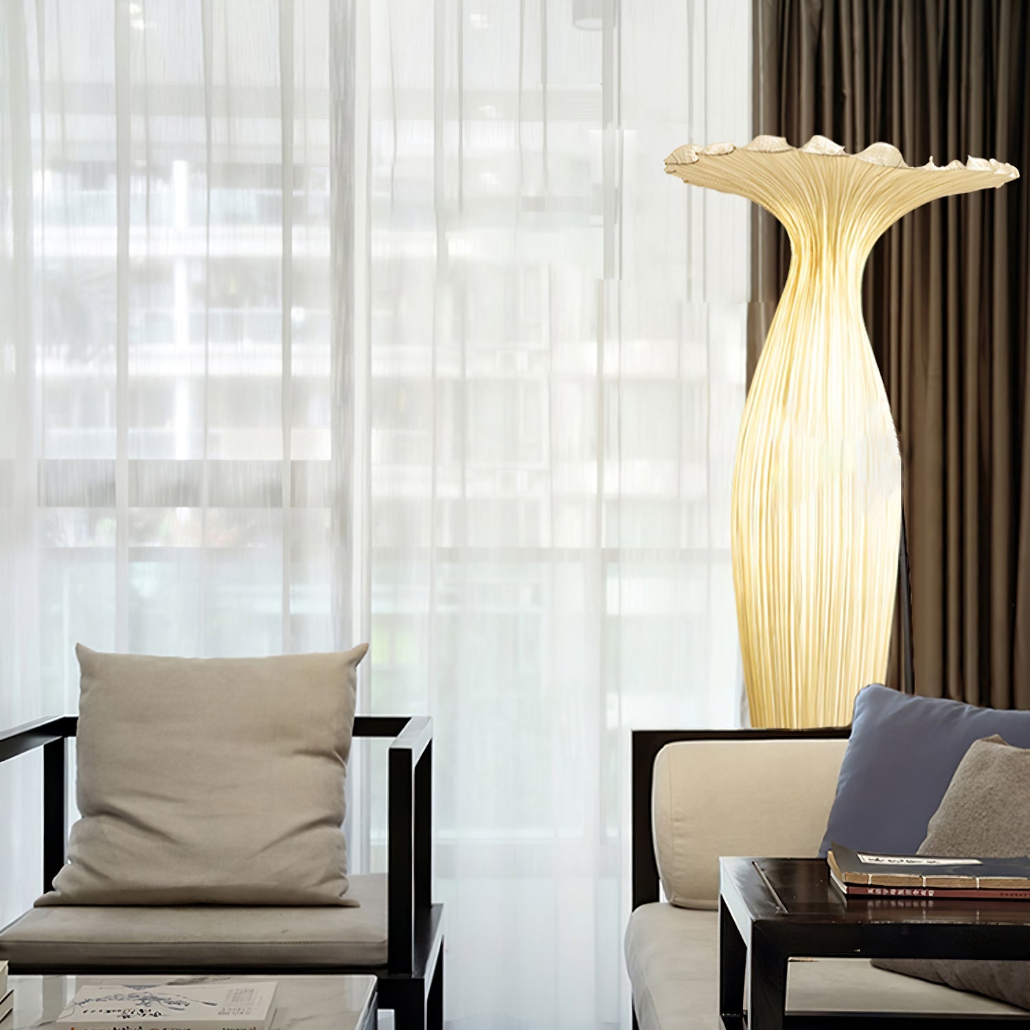 Zarinir Organic Fabric Floor Lamp