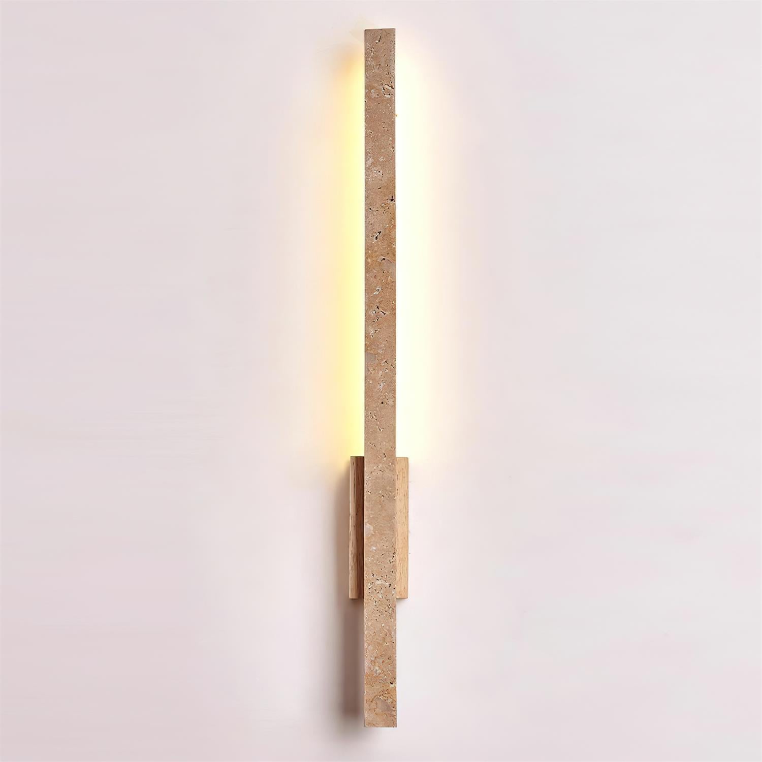 Opalyn Slim Travertine Wall Lamp - Neutral Decor