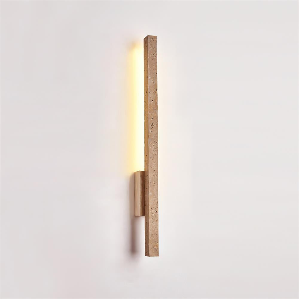 Opalyn Slim Travertine Wall Lamp - Neutral Decor