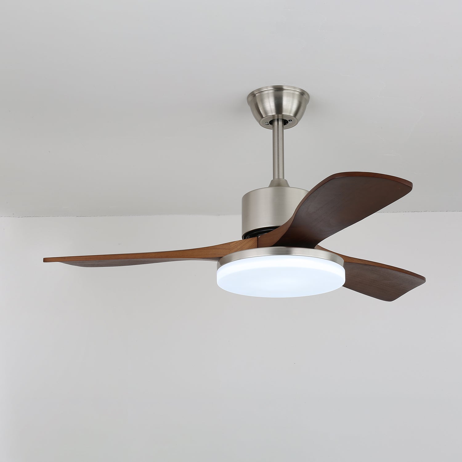 Selora Brass Wood Ceiling Fan Light