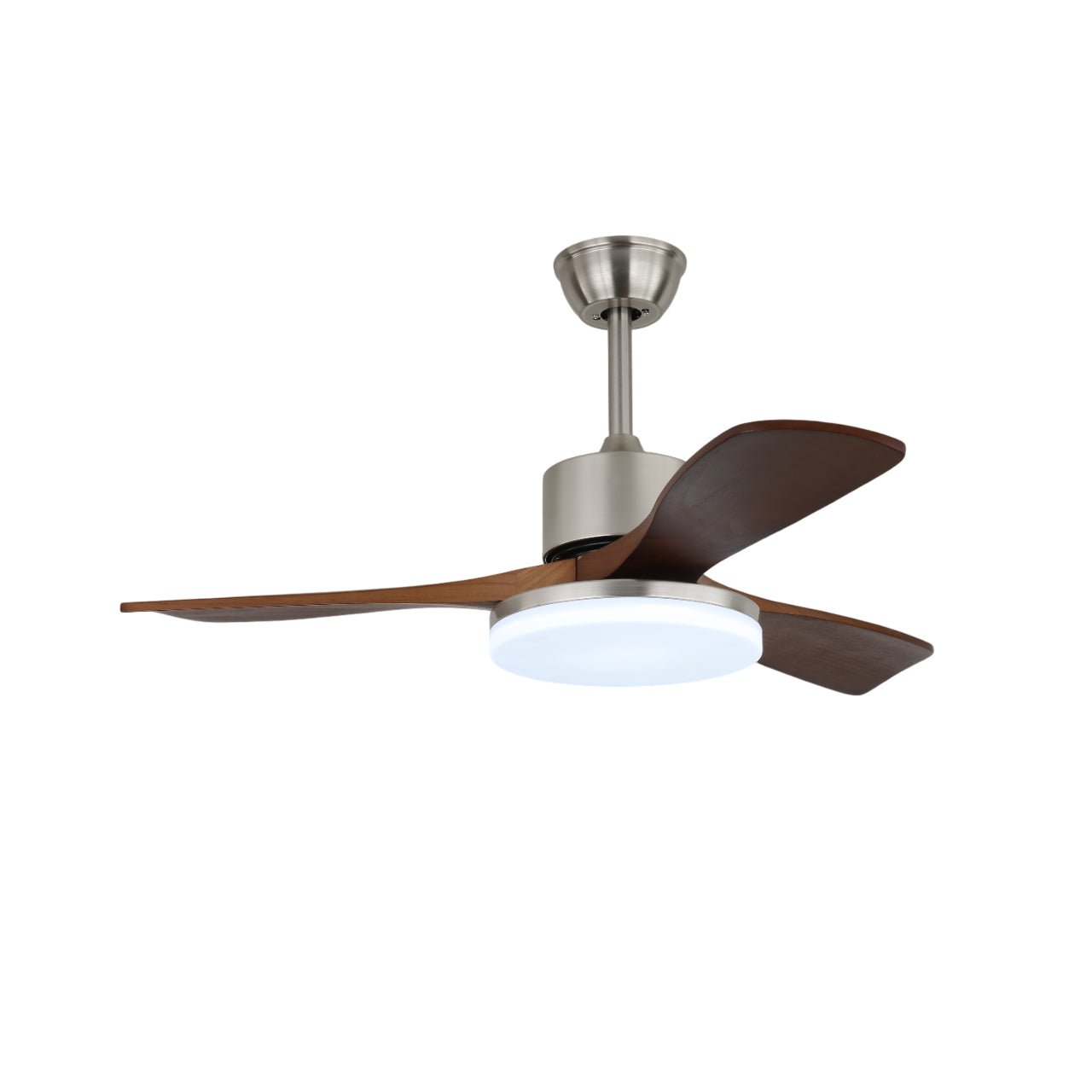 Selora Brass Wood Ceiling Fan Light