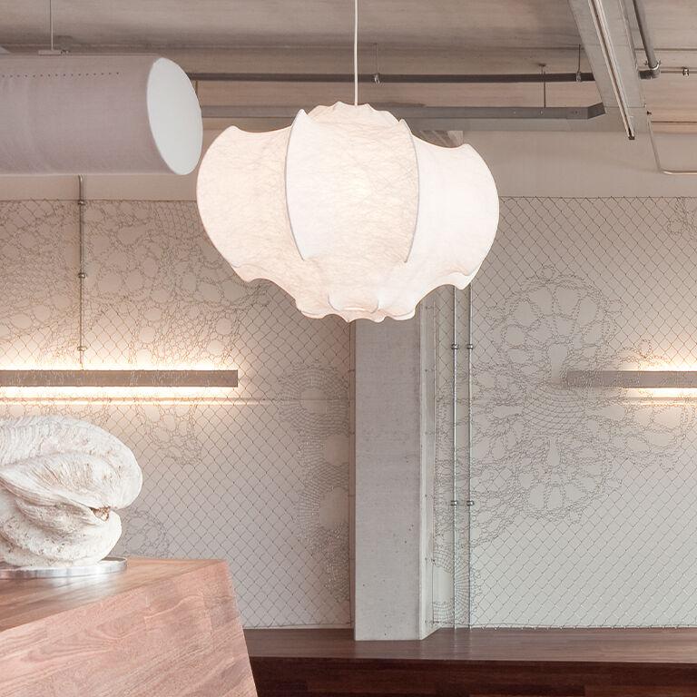 Lotus Minimalist Silk Pendant Lamp