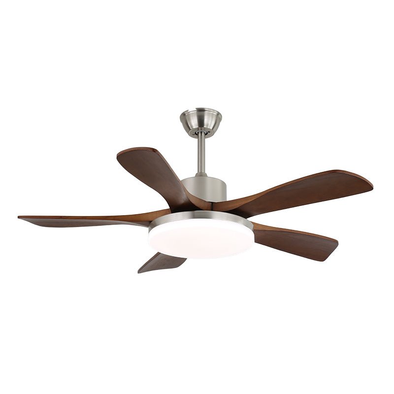 Elara Modern Brass Wood Ceiling Fan Light - Neutral Decor