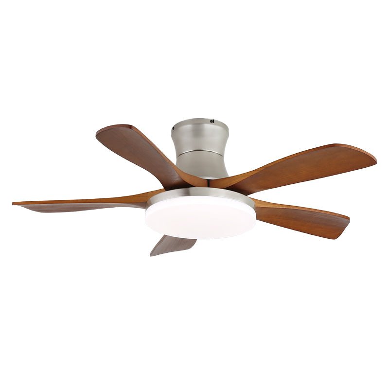 Elara Modern Brass Wood Ceiling Fan Light - Neutral Decor