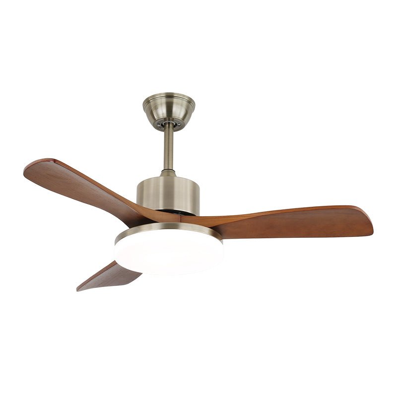 Elara Modern Brass Wood Ceiling Fan Light - Neutral Decor