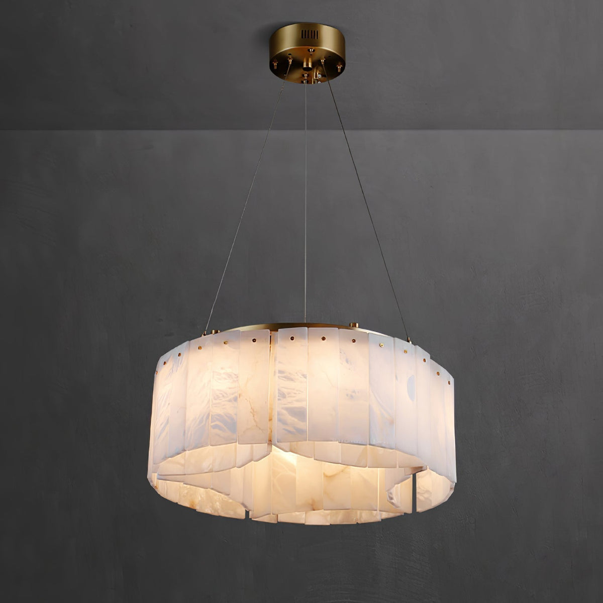 Ilveliel Double Tier Alabaster Pendant Light