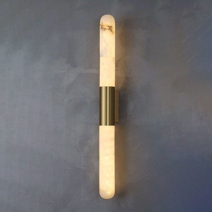 Eireaya Line Alabaster Tube Wall Sconce