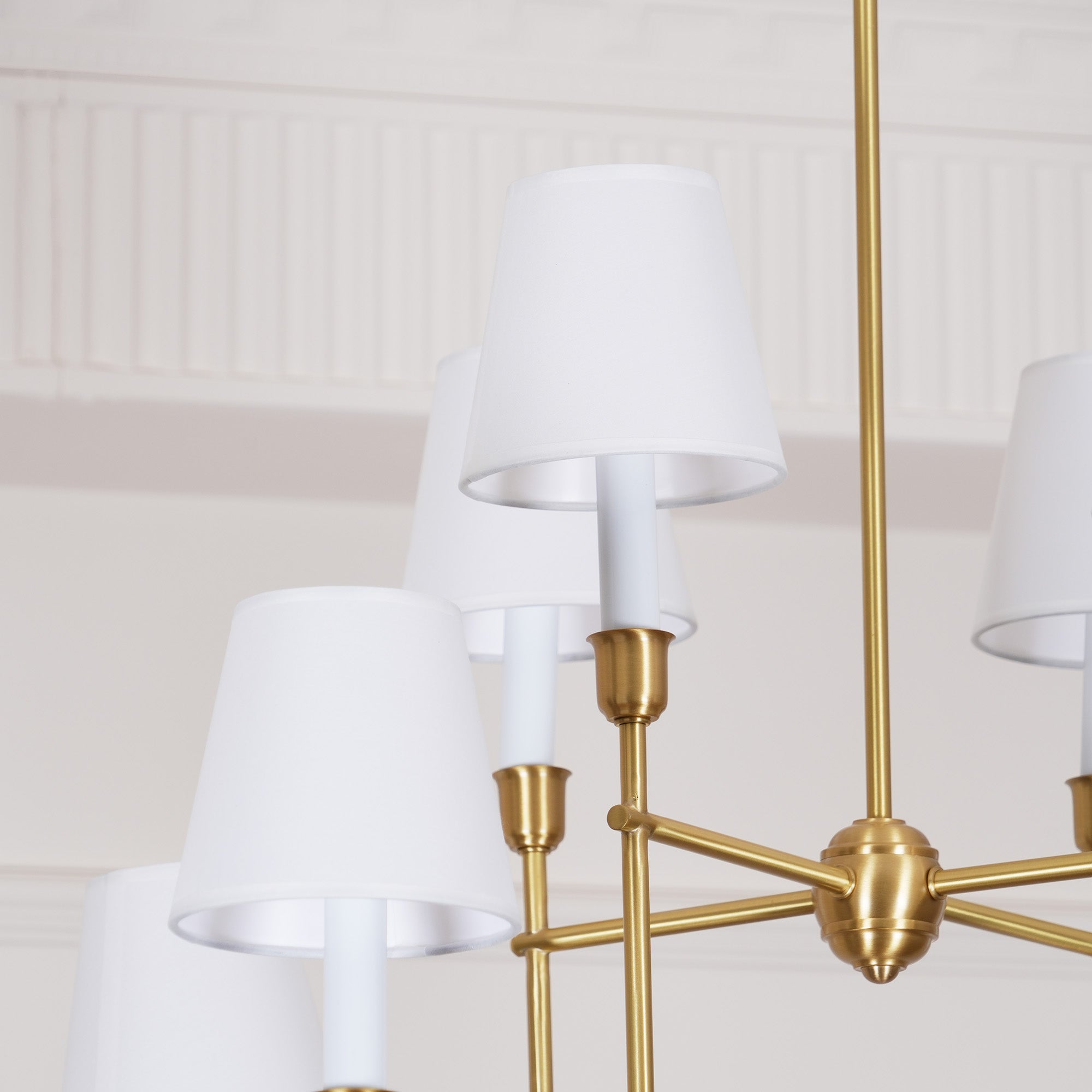 Orianine Chandelier Vendome Brass White Shade