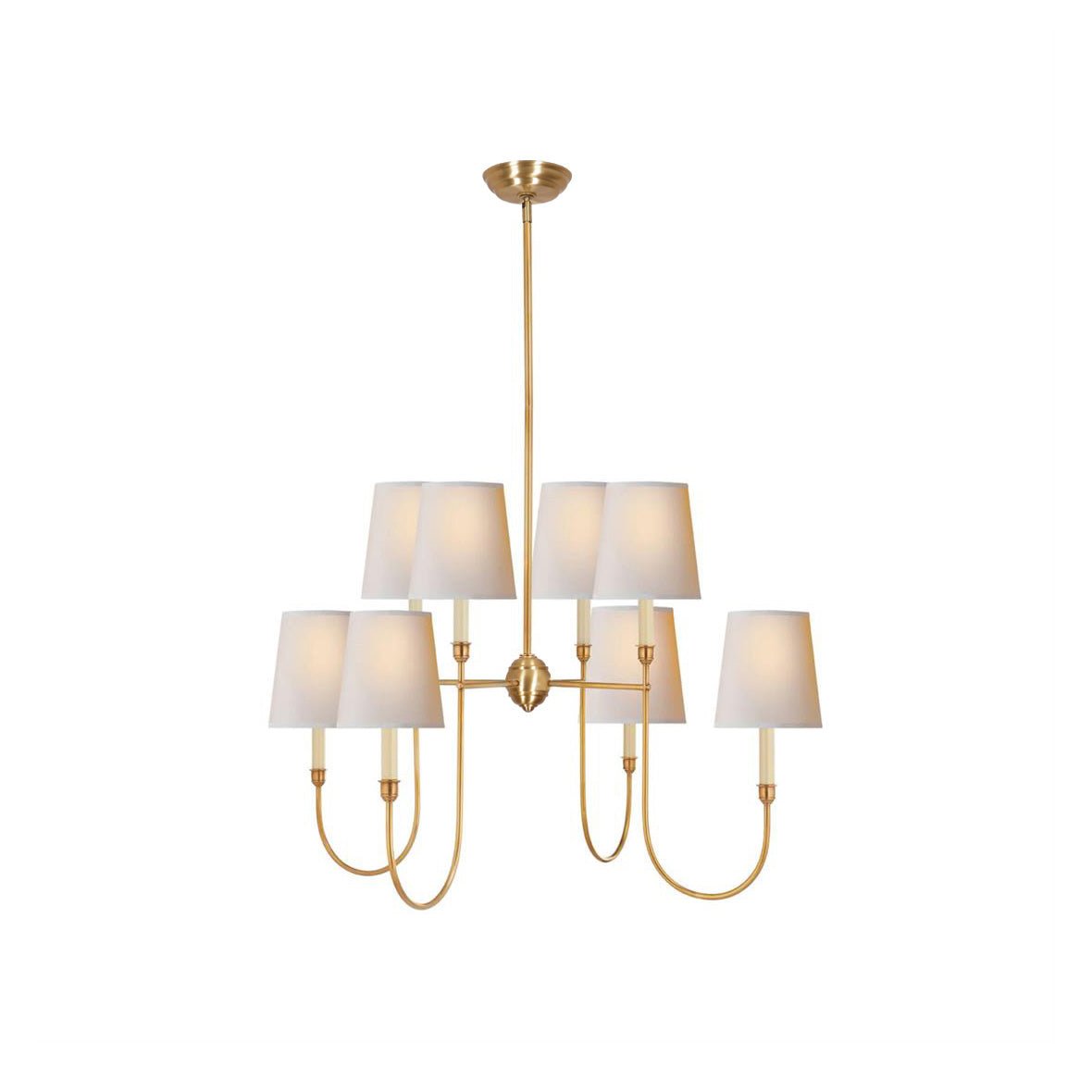 Orianine Chandelier Vendome Brass White Shade