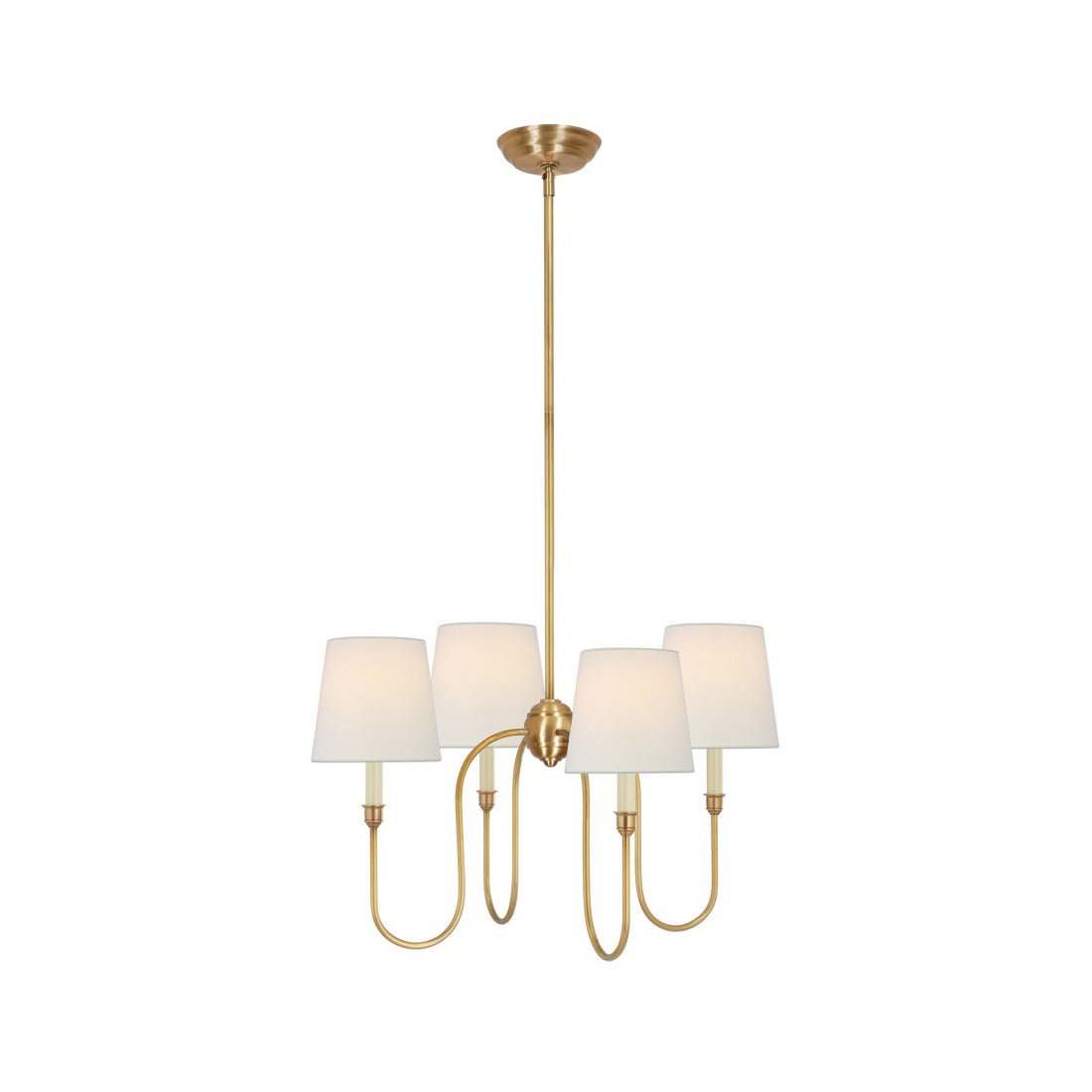 Orianine Chandelier Vendome Brass White Shade
