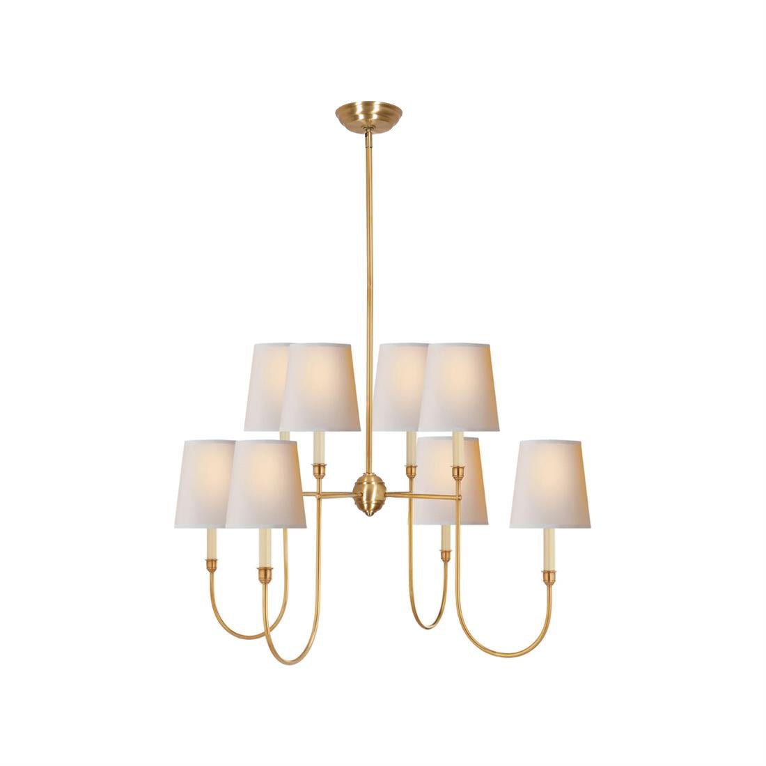 Orianine Chandelier Vendome Brass White Shade