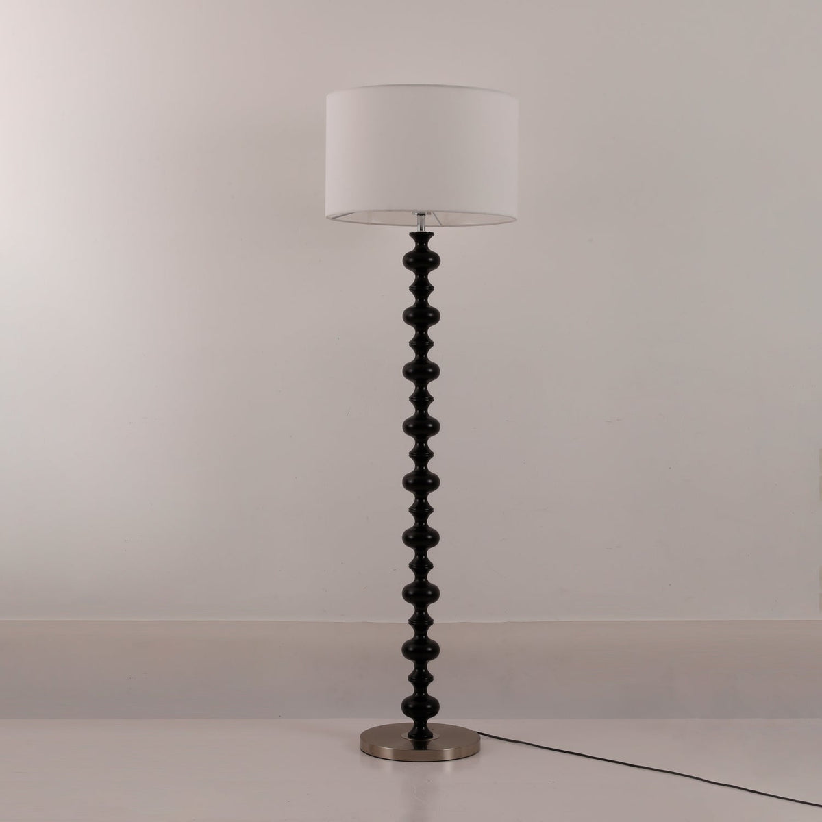 Eloisen Wood Fabric Minimalistic Floor Lamp
