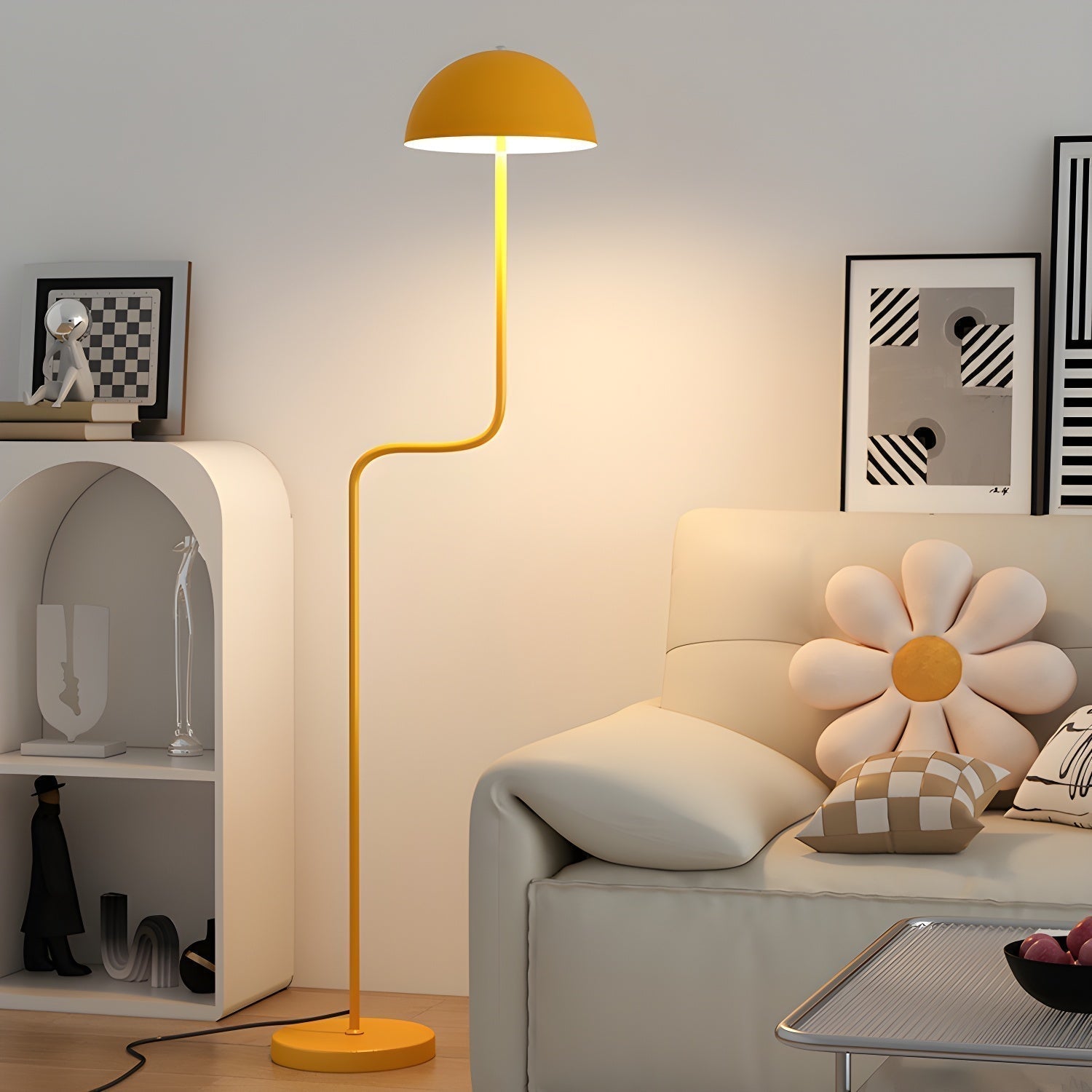 Narain Glass Minimalist Floor Lamp