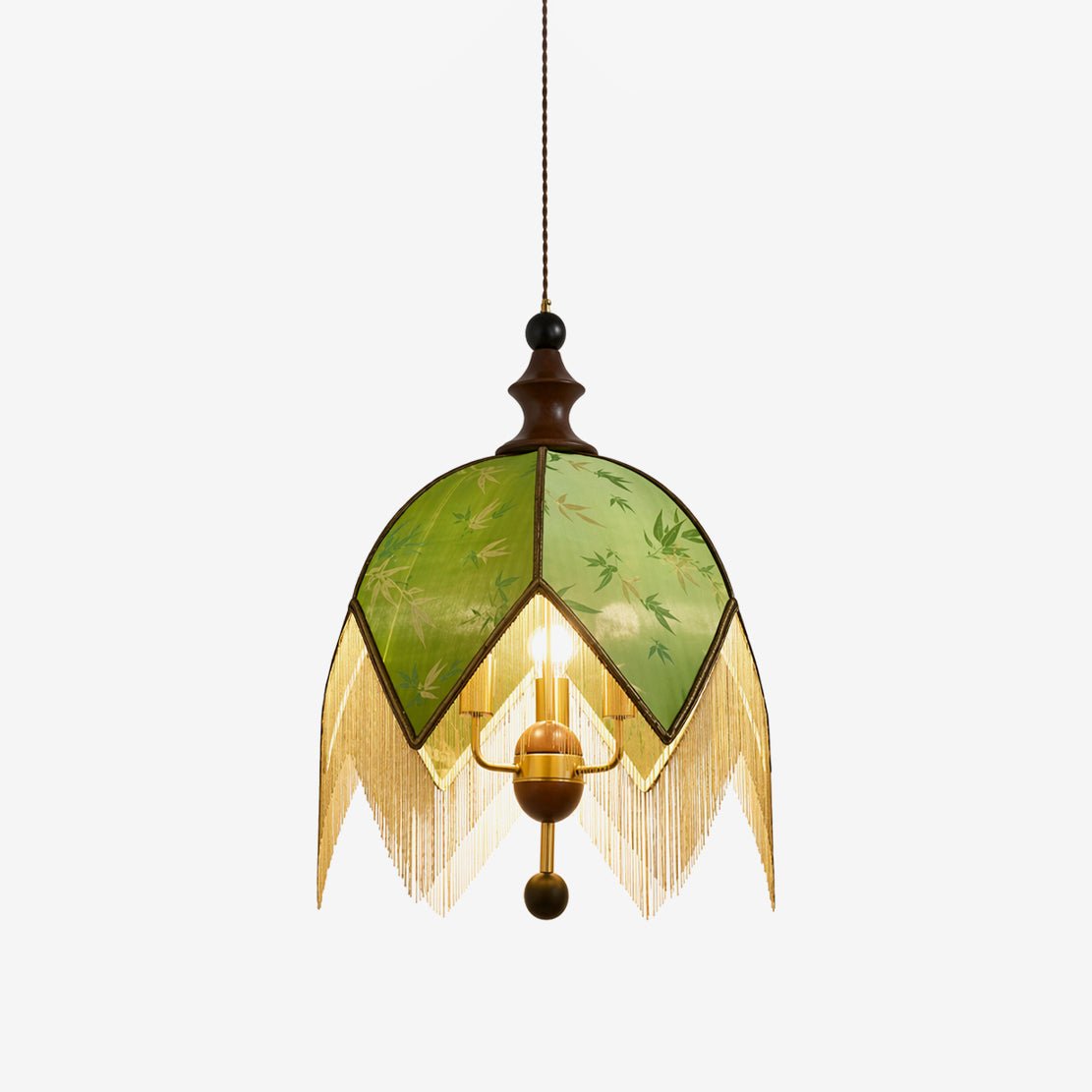 Delphine Verdant Fringe Pendant Light