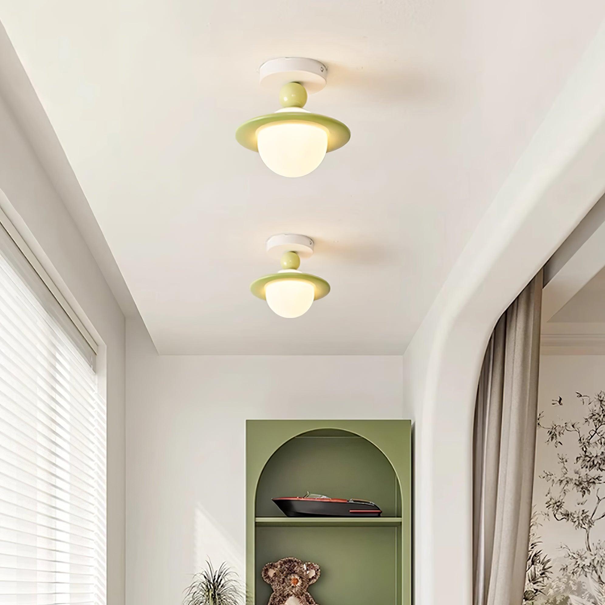Pivoro Red and White Ceiling Light - Neutral Decor
