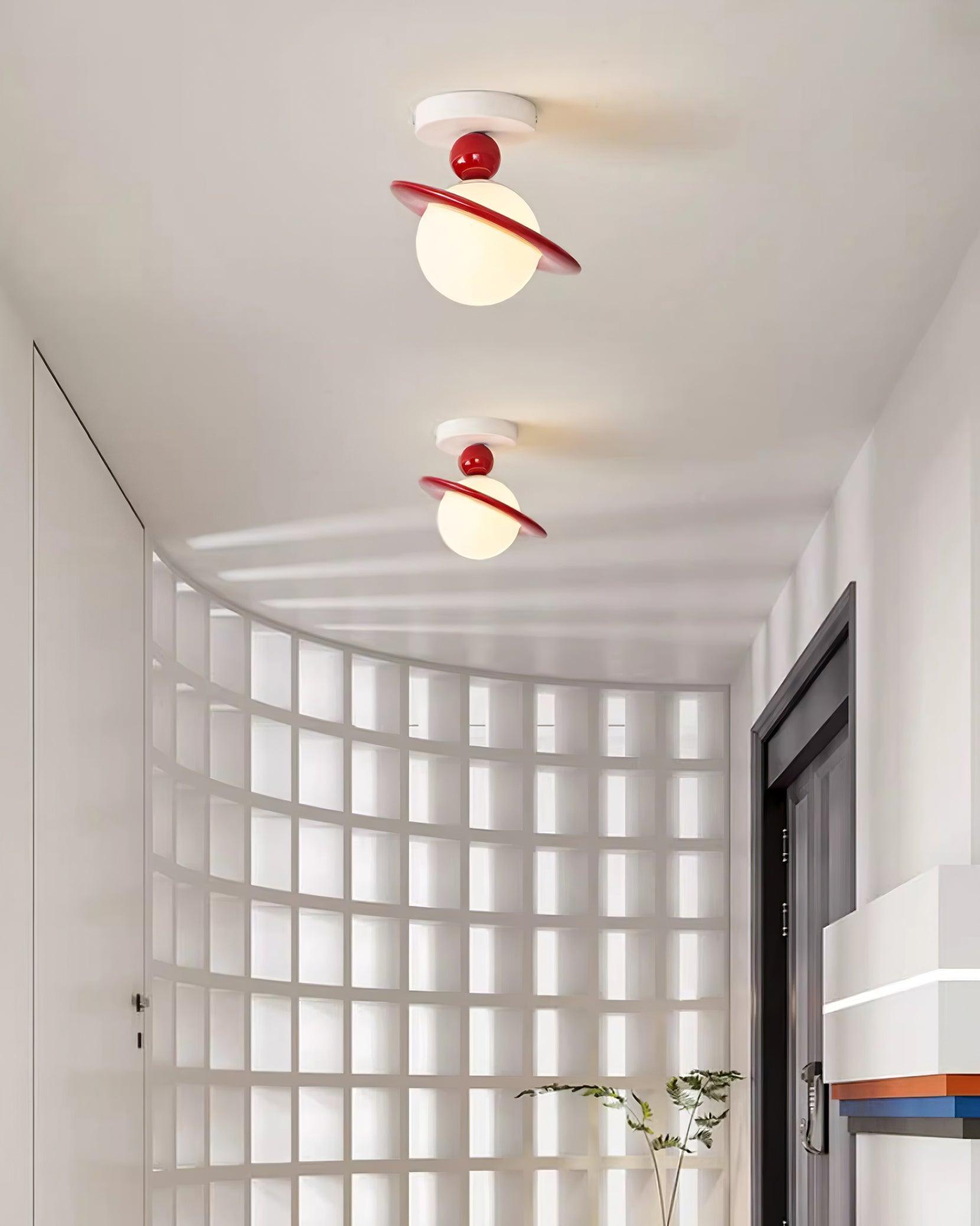 Pivoro Red and White Ceiling Light - Neutral Decor