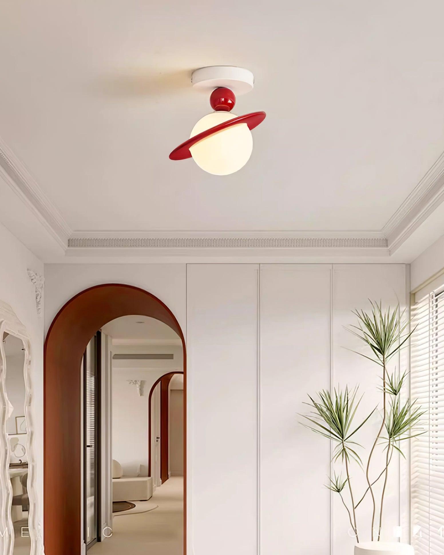 Pivoro Red and White Ceiling Light - Neutral Decor