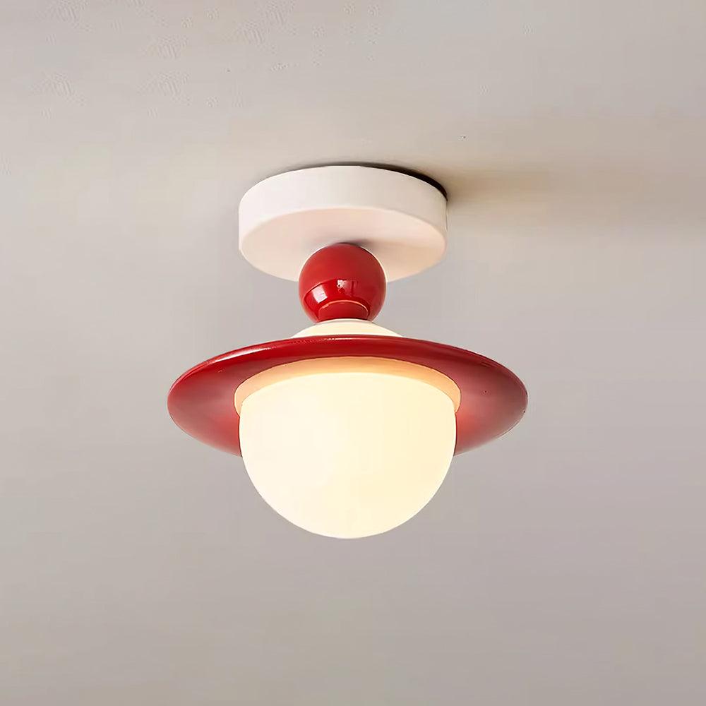 Pivoro Red and White Ceiling Light - Neutral Decor