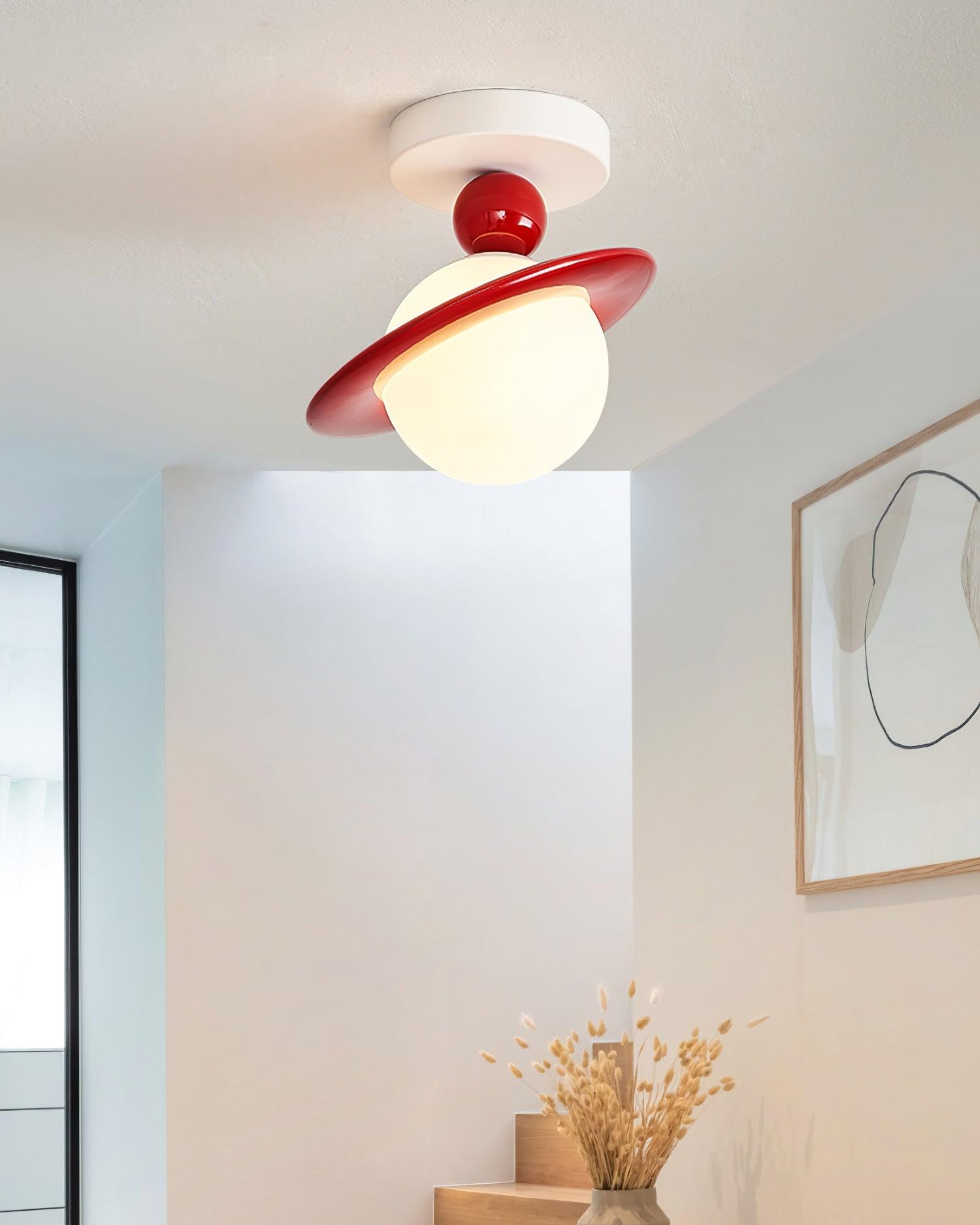 Pivoro Red and White Ceiling Light - Neutral Decor