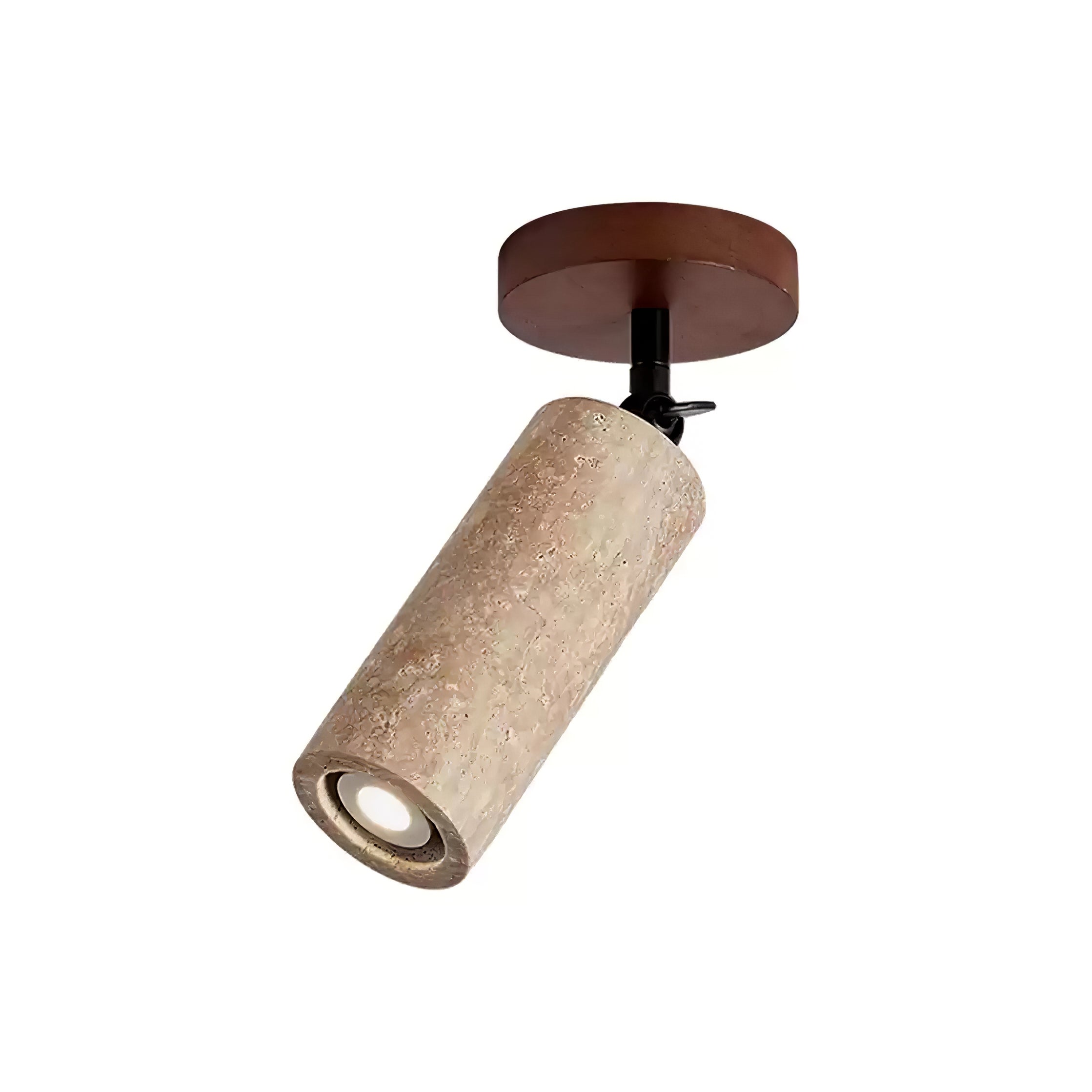 Cesilyra Cylindrical-Tube Travertine Wall Light