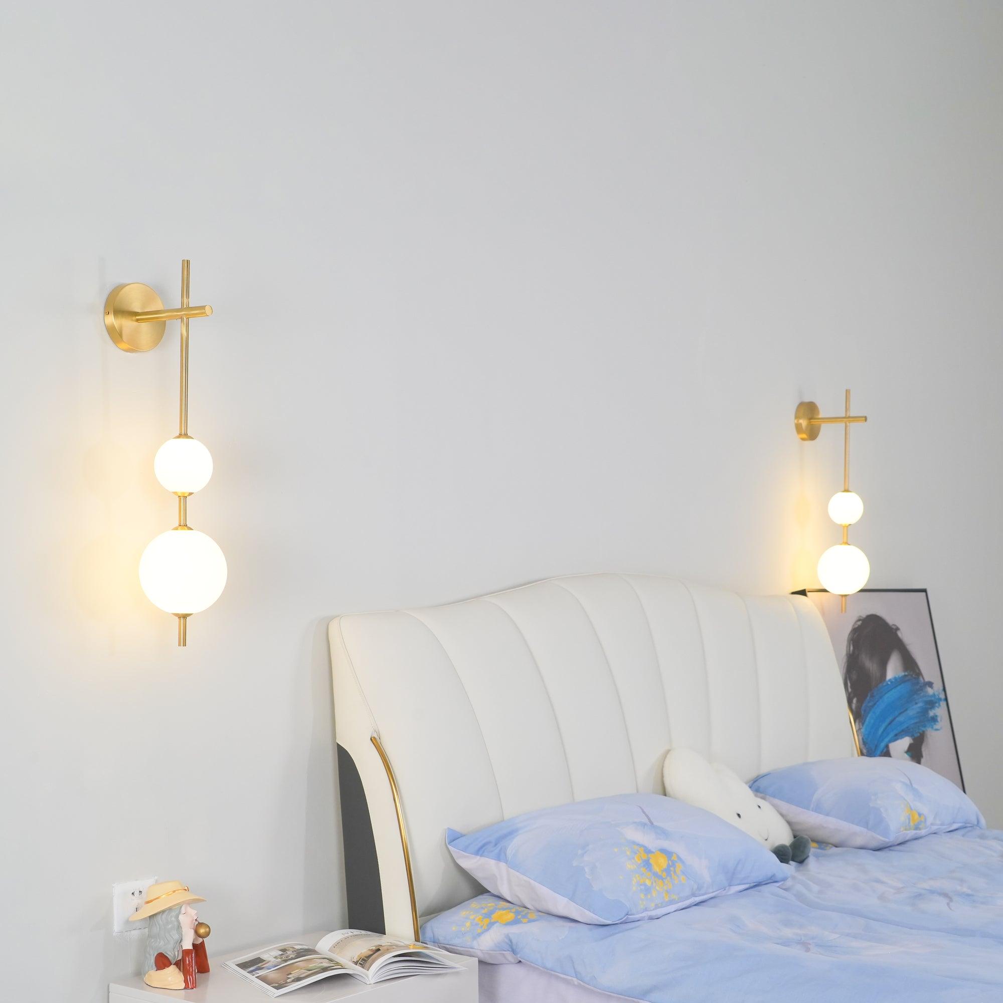 Ilraeia Vertical Globe Plug-in Wall Lamp