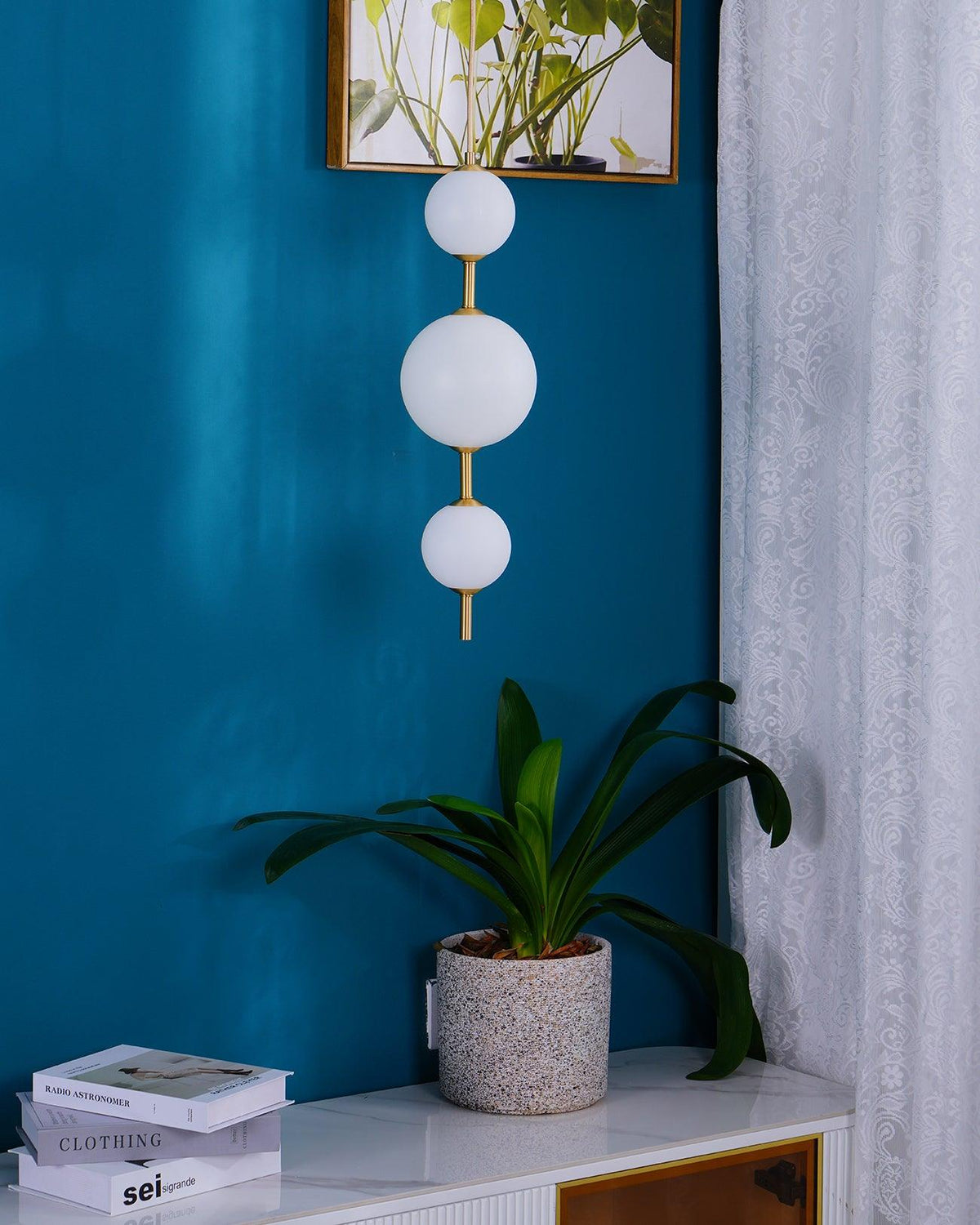 Velloran Brass Plastic Pendant Lamp