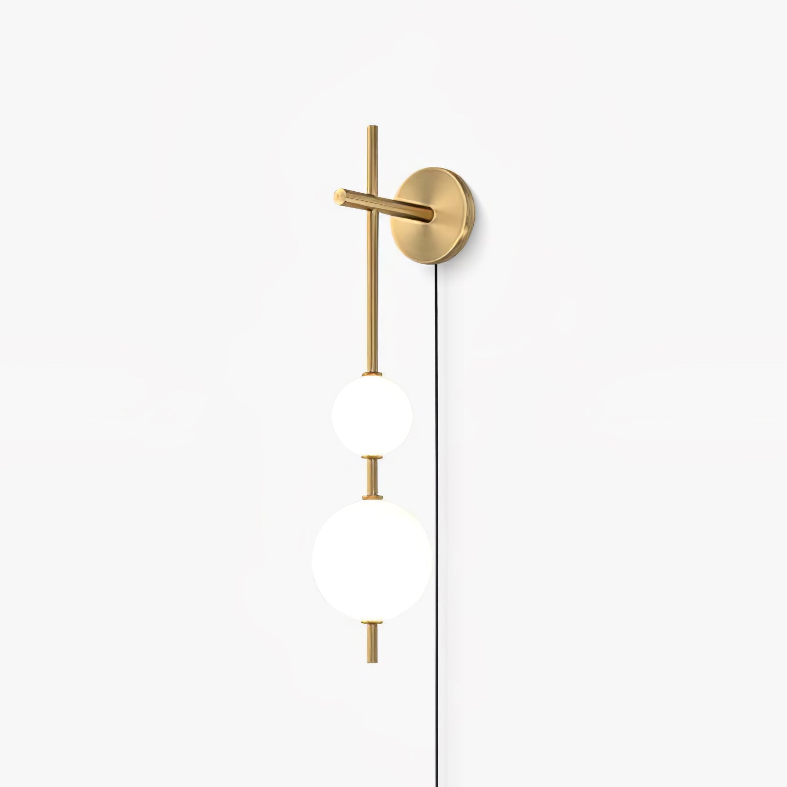 Ilraeia Vertical Globe Plug-in Wall Lamp