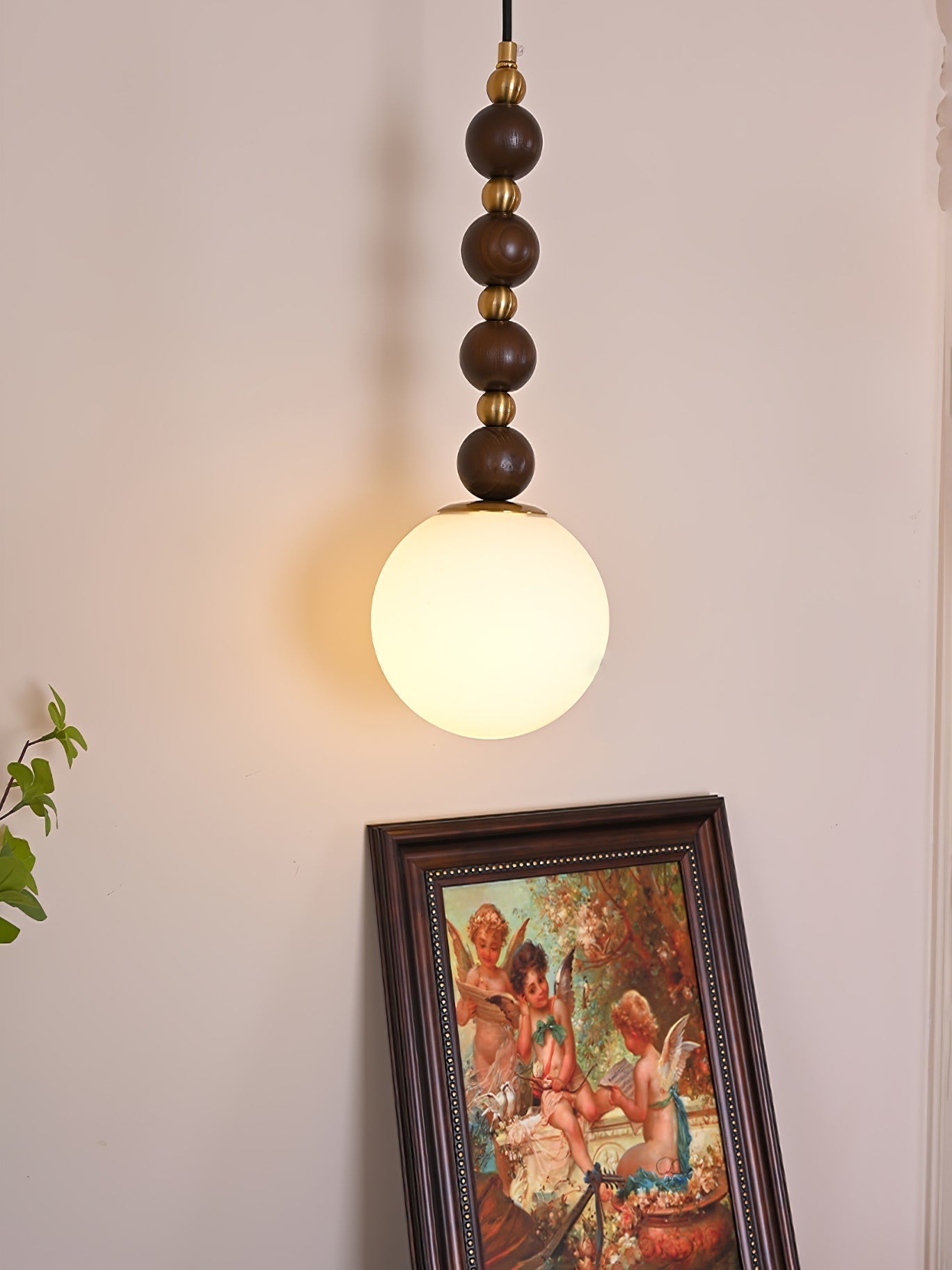 Golie Minimalist Wood Pendant Lamp