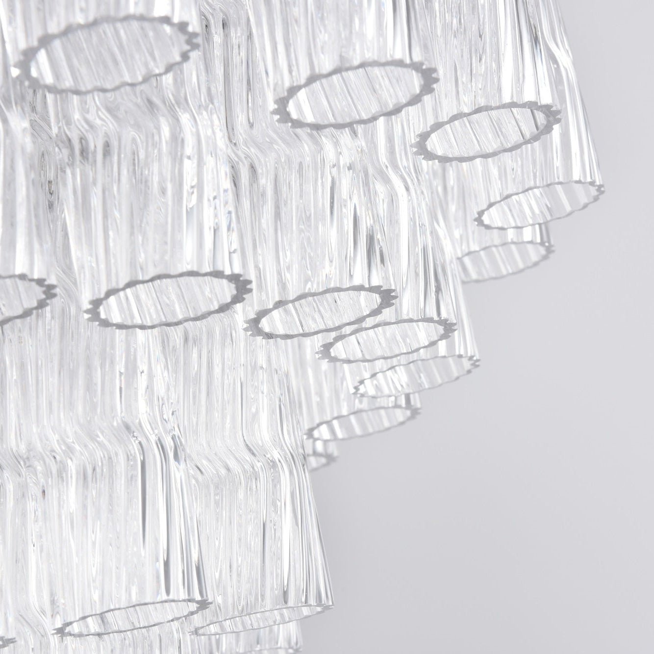 Veliella Chandelier Murano Glass Tiered Cascading Waves