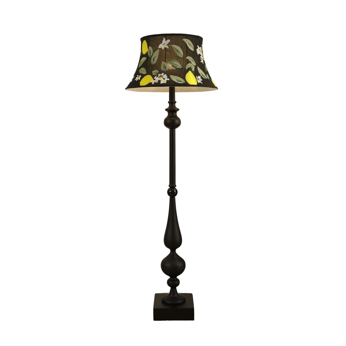 Floren Wood Fabric Classic Floor Lamp