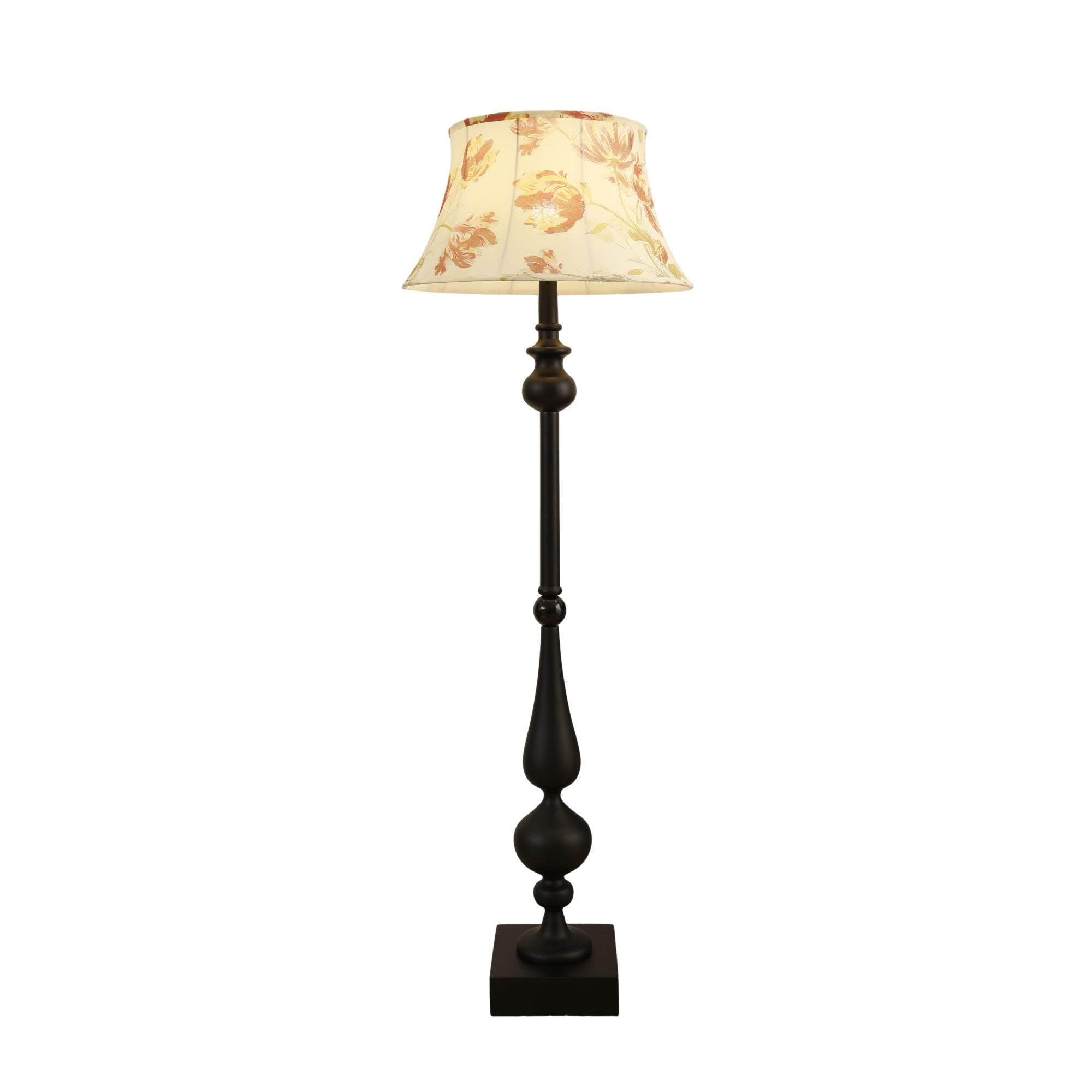 Floren Wood Fabric Classic Floor Lamp