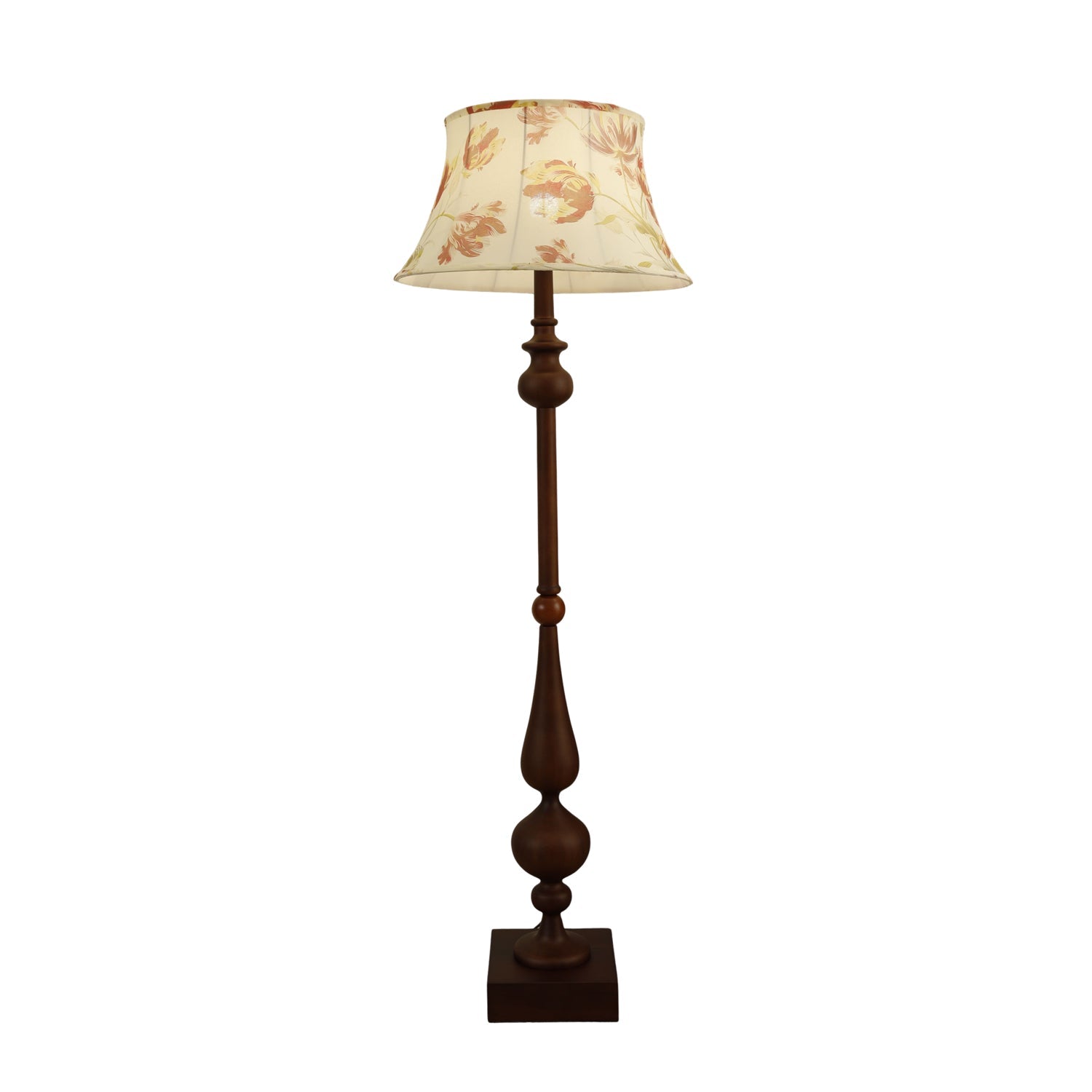 Floren Wood Fabric Classic Floor Lamp