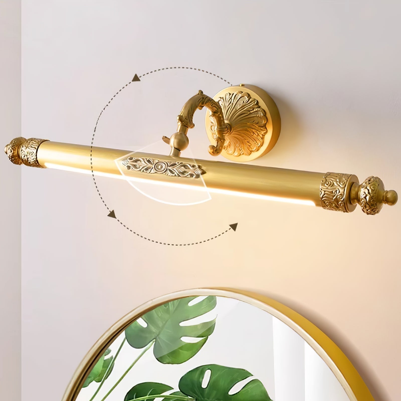 Cloren Premium Nordic Art Vanity Brass Wall Light