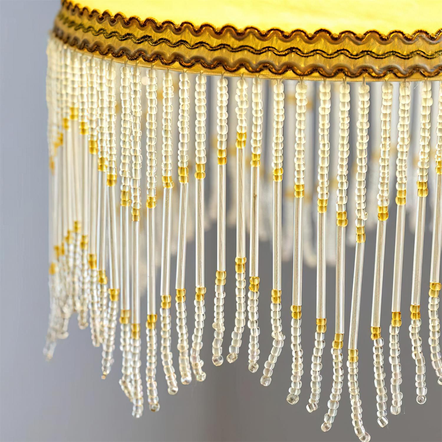 Vili Tassel Pendant Lamp Dome Fringed Beaded - Neutral Decor