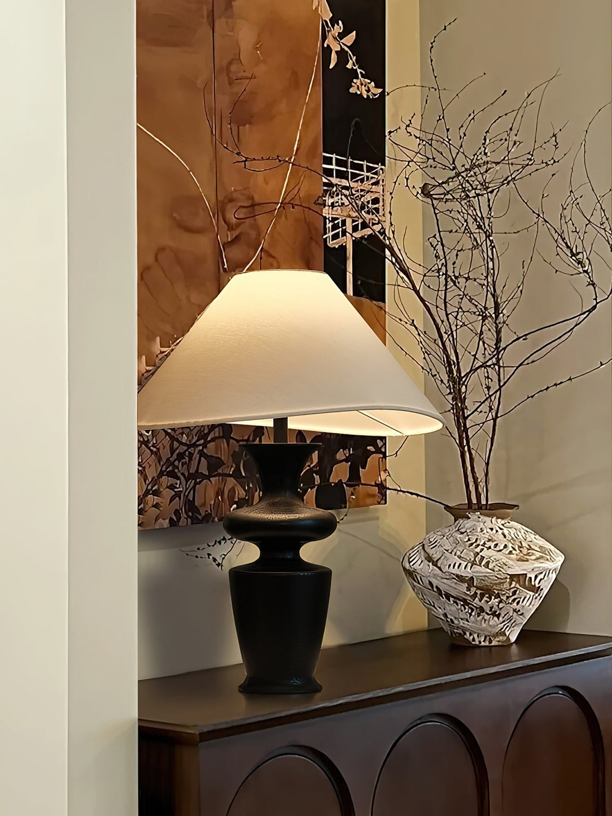 Sylaleria Minimalist Wood Table Lamp
