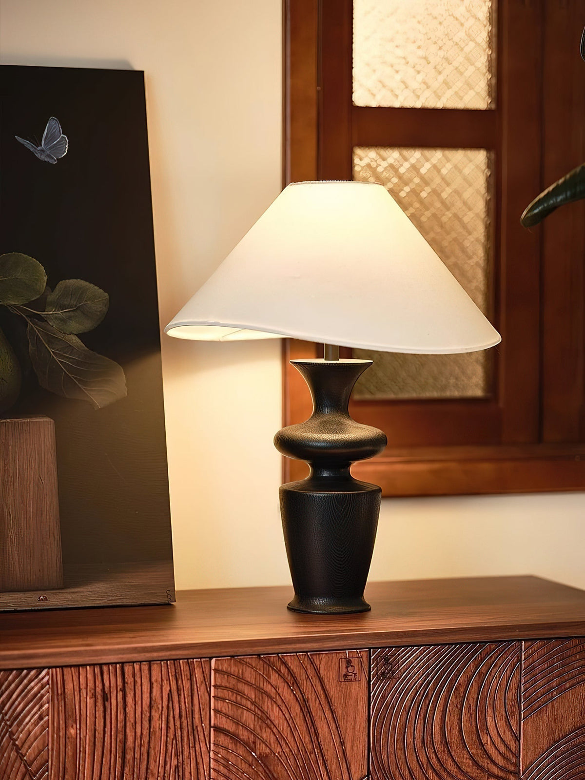 Sylaleria Minimalist Wood Table Lamp