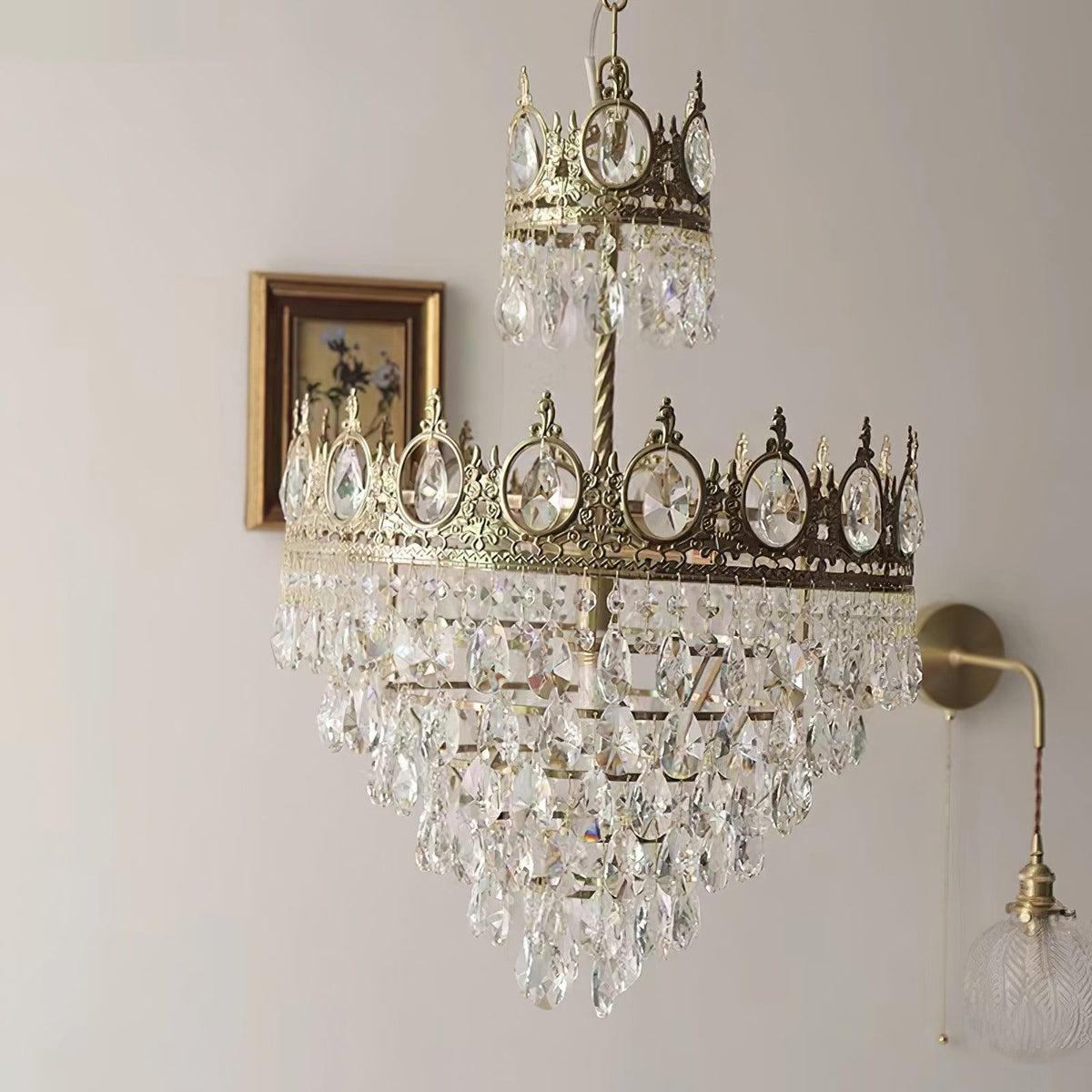 Luxeian Vintage Crystal Chandelier