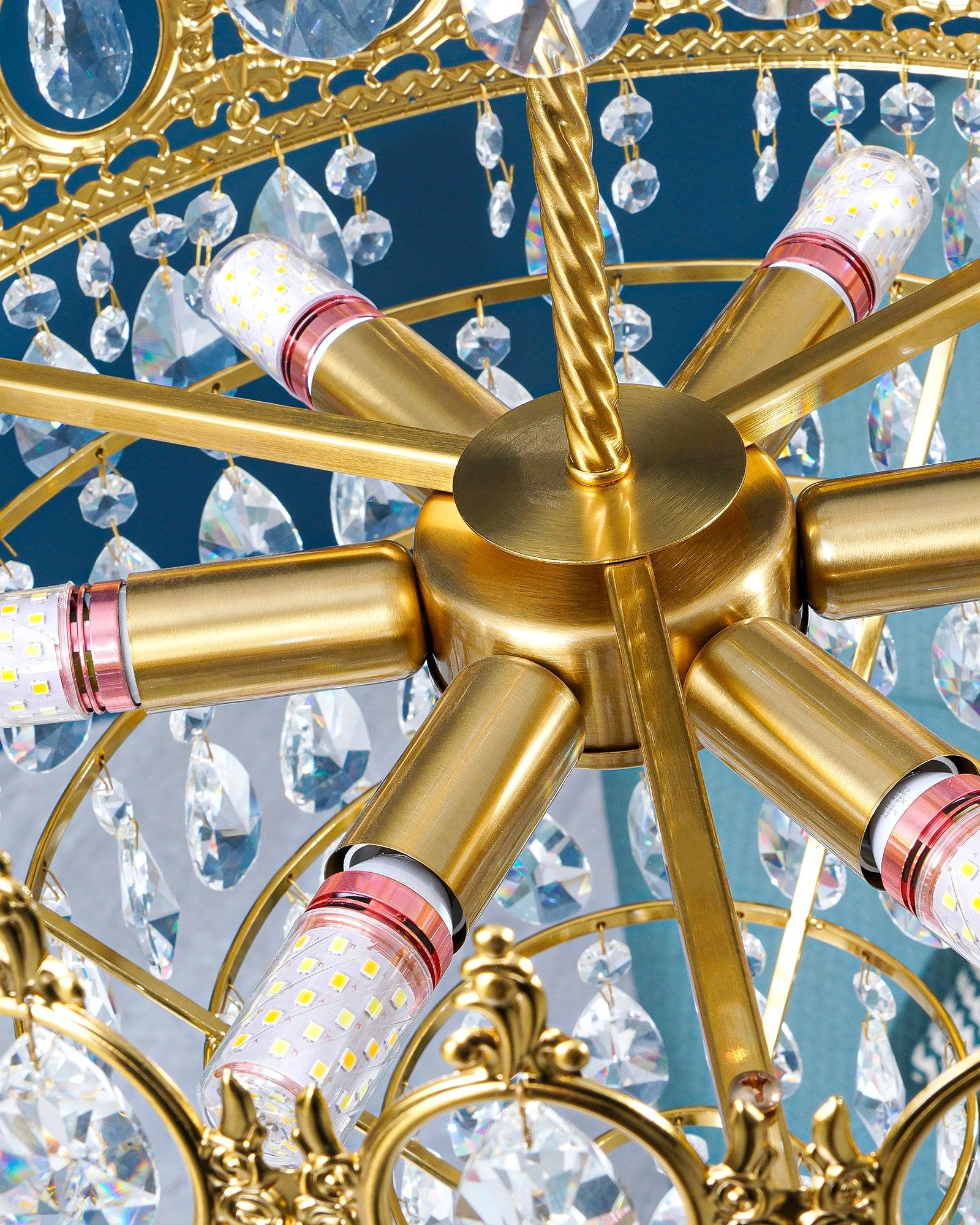 Luxeian Vintage Crystal Chandelier