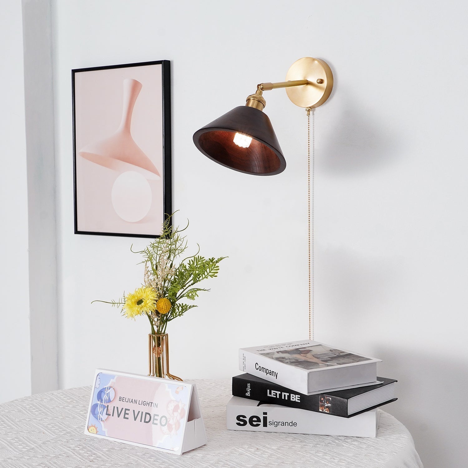 Rasen Vintage Wood Wall Lamp