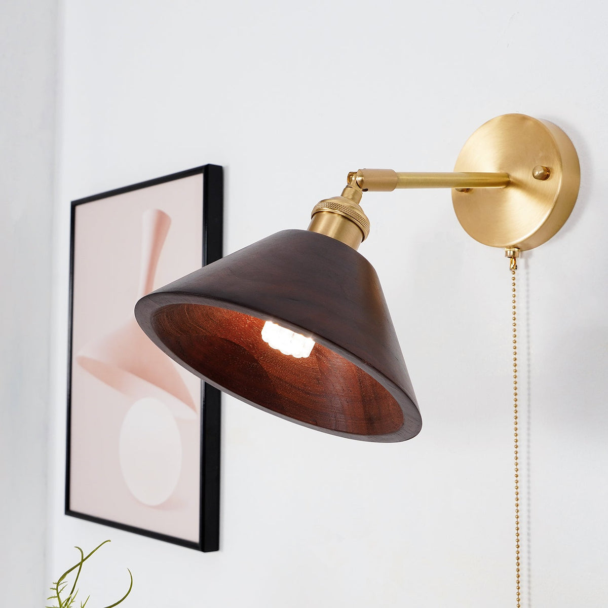 Rasen Vintage Wood Wall Lamp