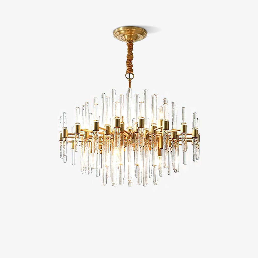 Solara Chandelier Antique Brass Starburst - Neutral Decor