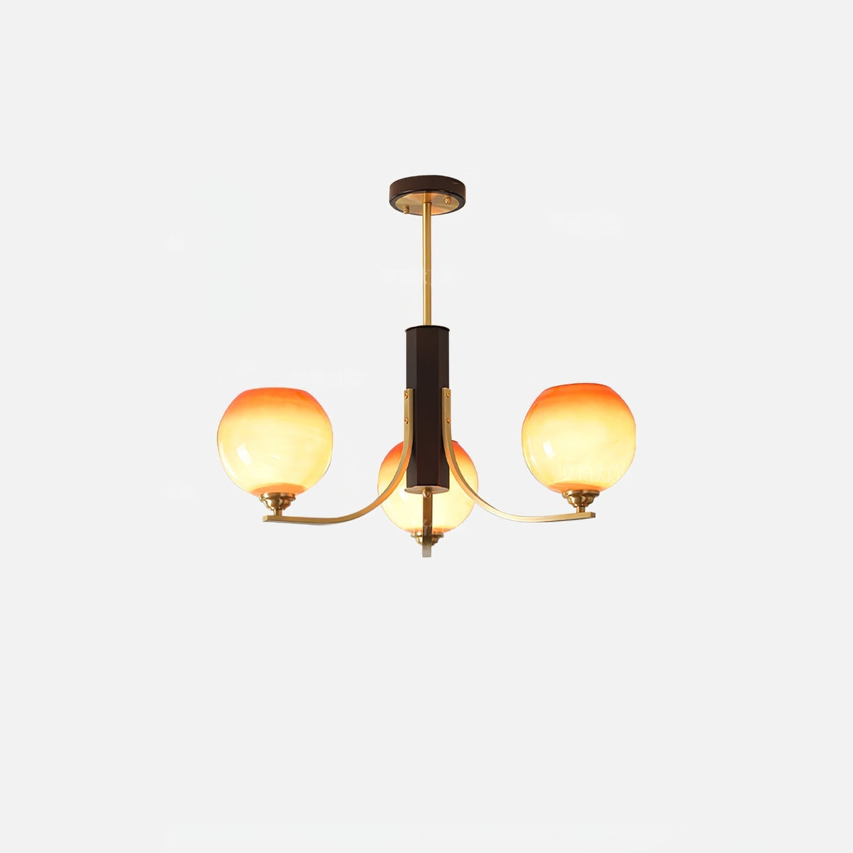 Caliriel Chandelier Vintage Caramel Globe