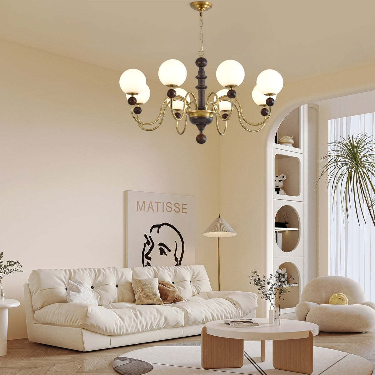Lumirora Chandelier Vintage Curved Sphere
