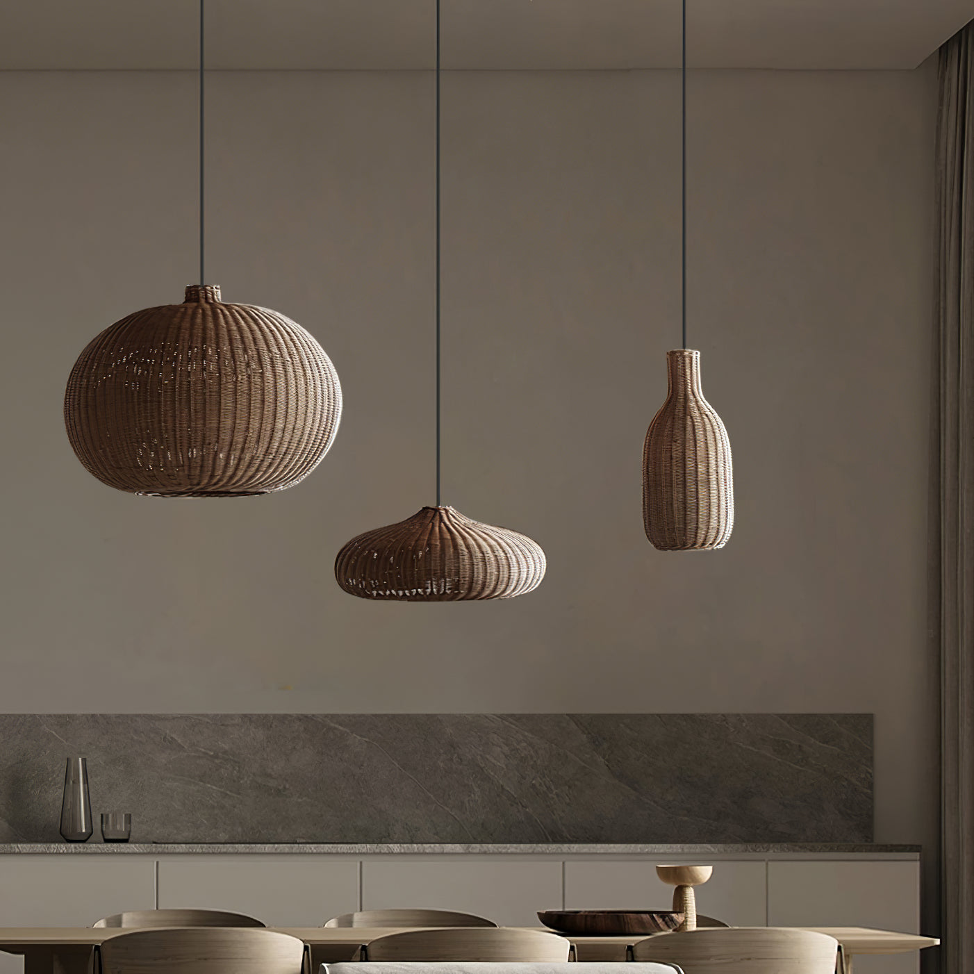 Savana Rattan Pendant Light - Neutral Decor